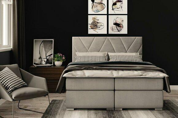 Luxury bedroom bed upholstery fabric design double bed furniture box spring bed