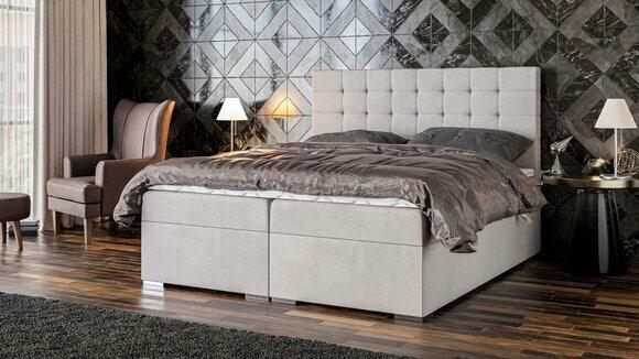 Bed Furniture Modern Design Double Bed Luxury Bedroom Textile Boxspring Bed