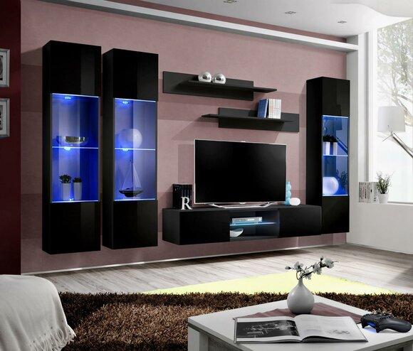 Living Room Furniture Living Wall Designer Furnishings Modern Style Wall Shelves