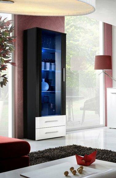 Black Display Cabinet Furnishings New Designer Furniture High Gloss Living Room Modern