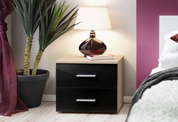Living Room Furniture Luxury Designer Bedside Table Modern Black Bedroom