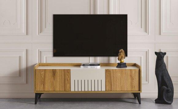 Elegant TV Stand in the Living Room Luxurious Wooden Furniture TV Stands