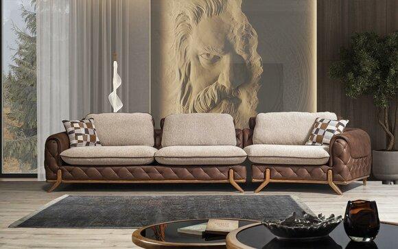 Stylish 4-seater luxury sofas Living room couches Exclusive leather sofa