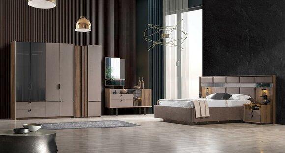 Exquisite bedroom set bed 2 bedside tables dressing table wardrobe new