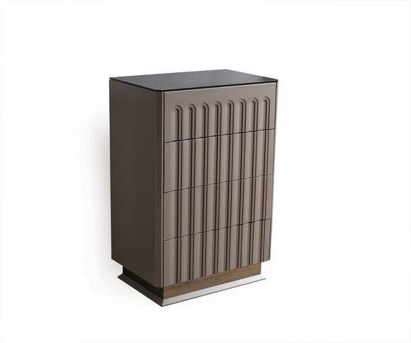 Modern brown chest of drawers 4-door storage chests of drawers living room wood furniture