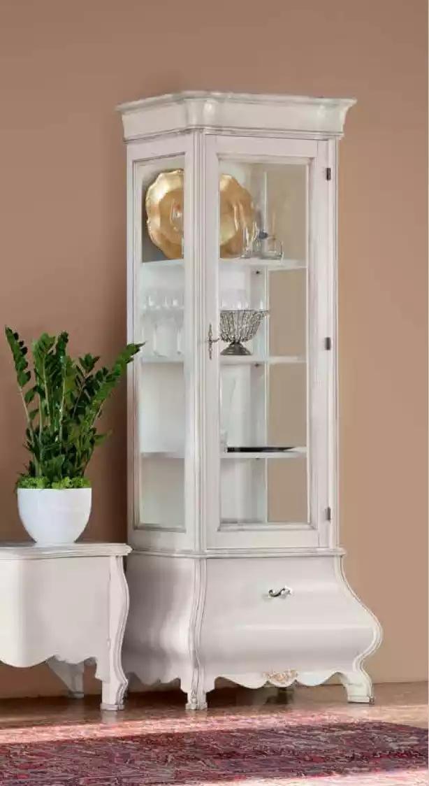 Luxury Wooden Cabinet Design Showcase White Italian Furniture Cabinet Showcases