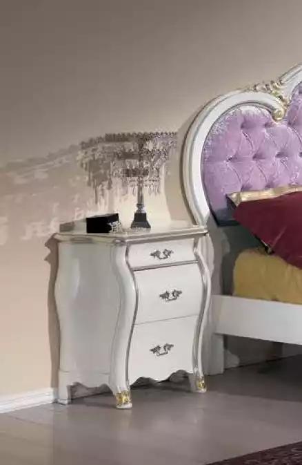 Bedside Cabinet with 3 Drawers Wooden Cabinet Design Classic New