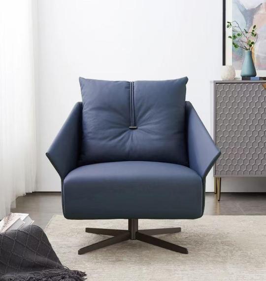 Armchair living room blue modern design luxury seating furniture Relax Club new