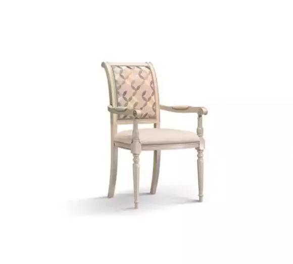 Dining Room Wooden Chairs Upholstered with Armrest Beige Chair Design Armchair