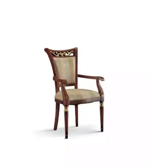Chair Luxury Design Armchair Wood Upholstery Art Deco Dining Room Furniture Wood