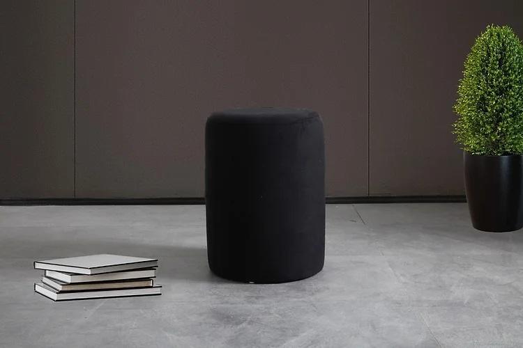 Black stool living room polyester upholstered stool luxury