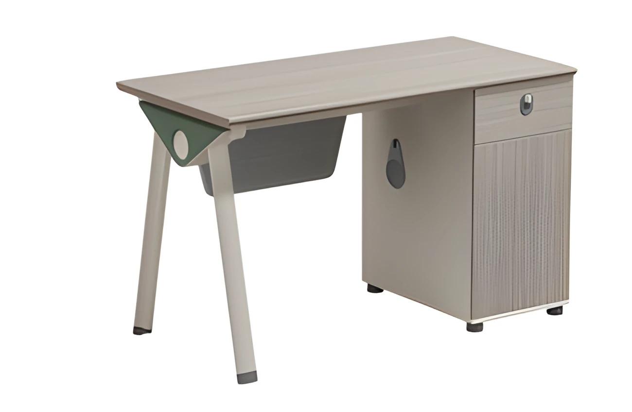 Desk beige wood look with storage modern design for offices and home