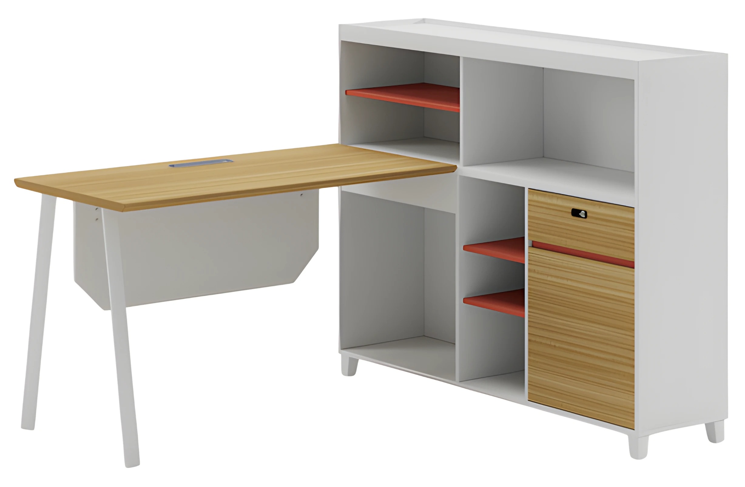 Office cabinet filing cabinet modern wood look brown white glass display storage