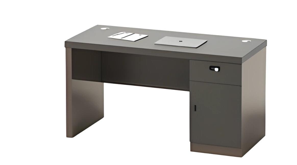 Desk workstation black modern look storage lock cable channels