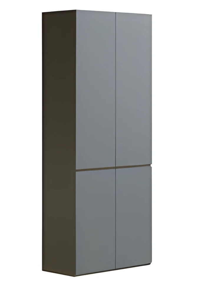 Office cabinet filing cabinet modern gray tall storage doors lockable plain