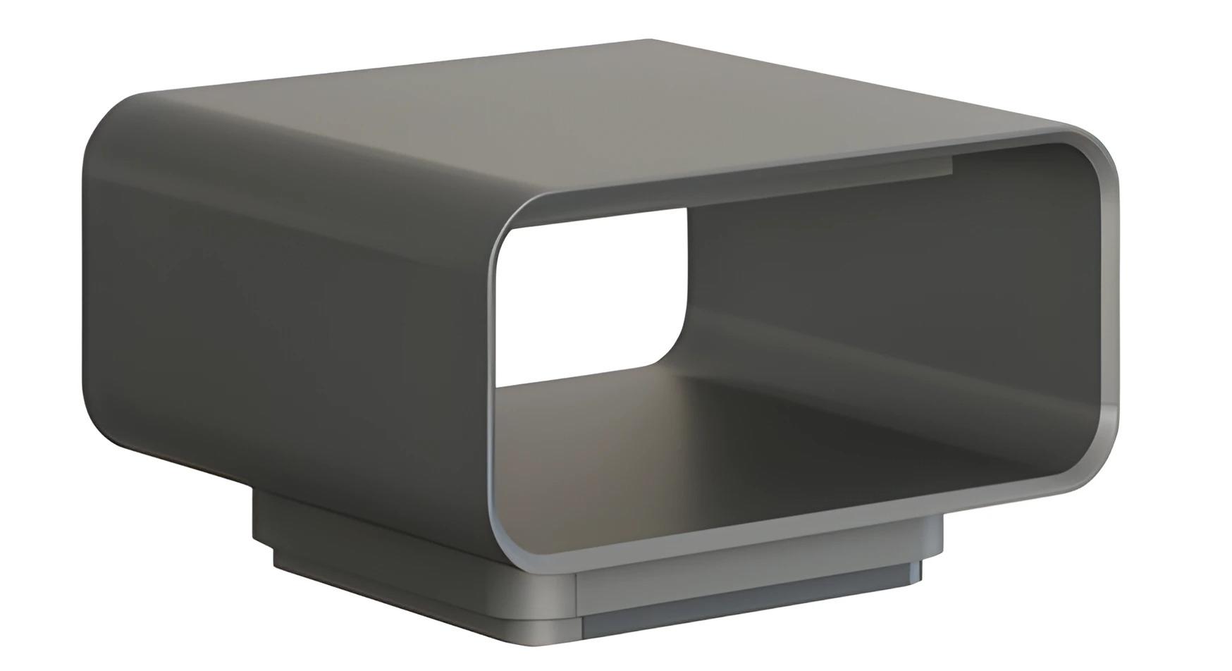 Coffee table living room table modern black gray design open compartment minimal style