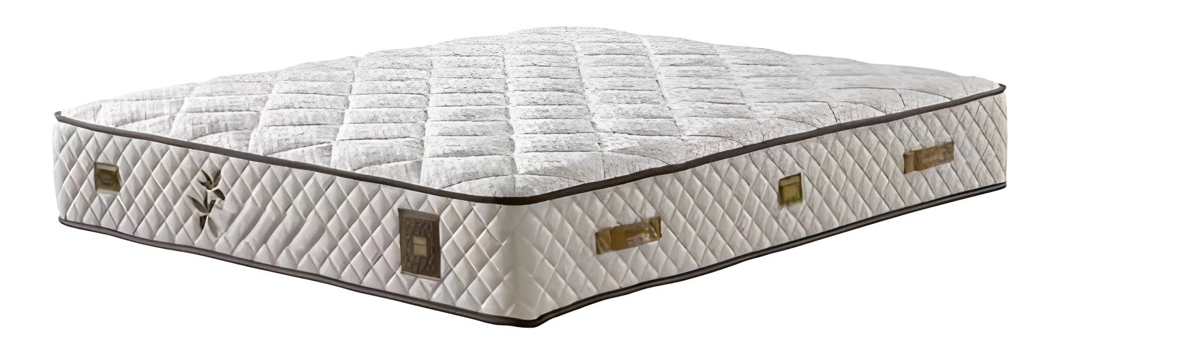 White textile mattress for restful sleep with breathable comfort.