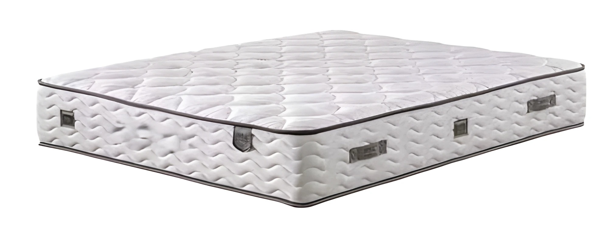 White textile mattress in a modern design for restful sleep.