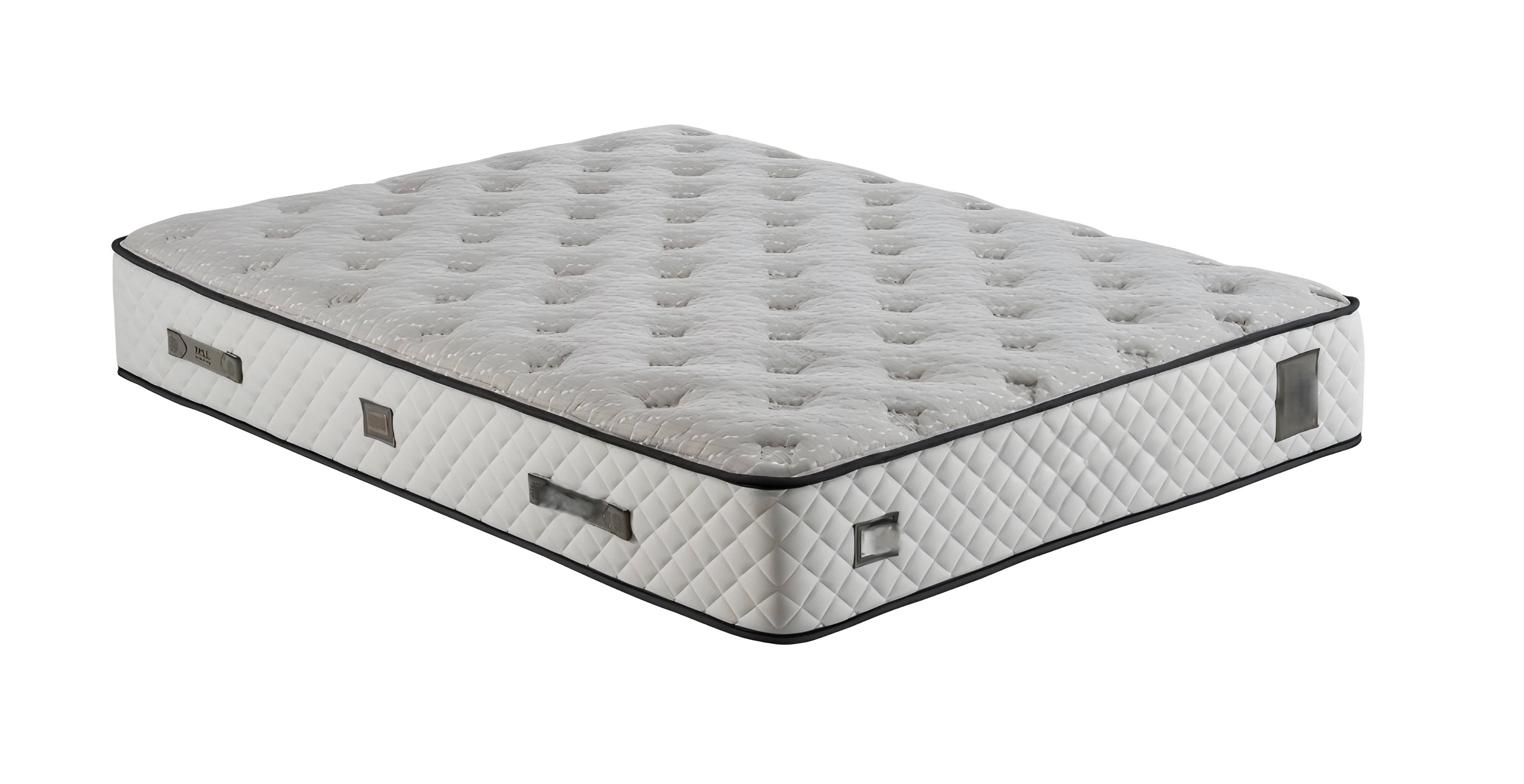 White textile mattress for restful sleep and comfort.