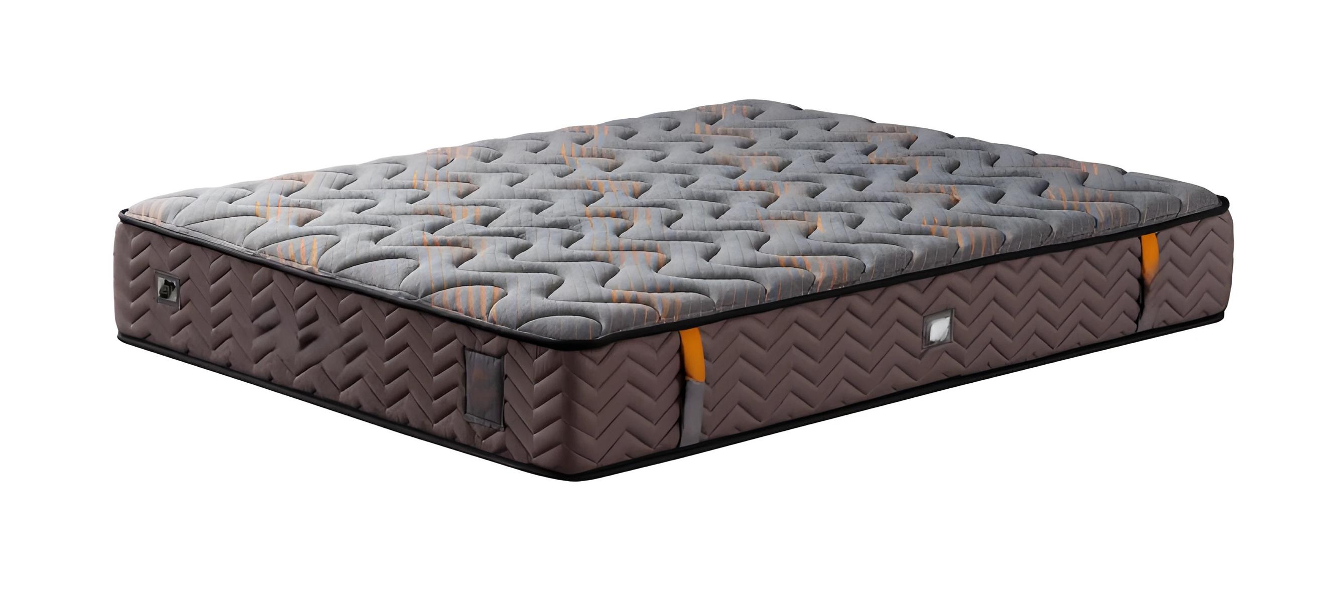 Brown textile mattress with breathable comfort and elegant appearance.