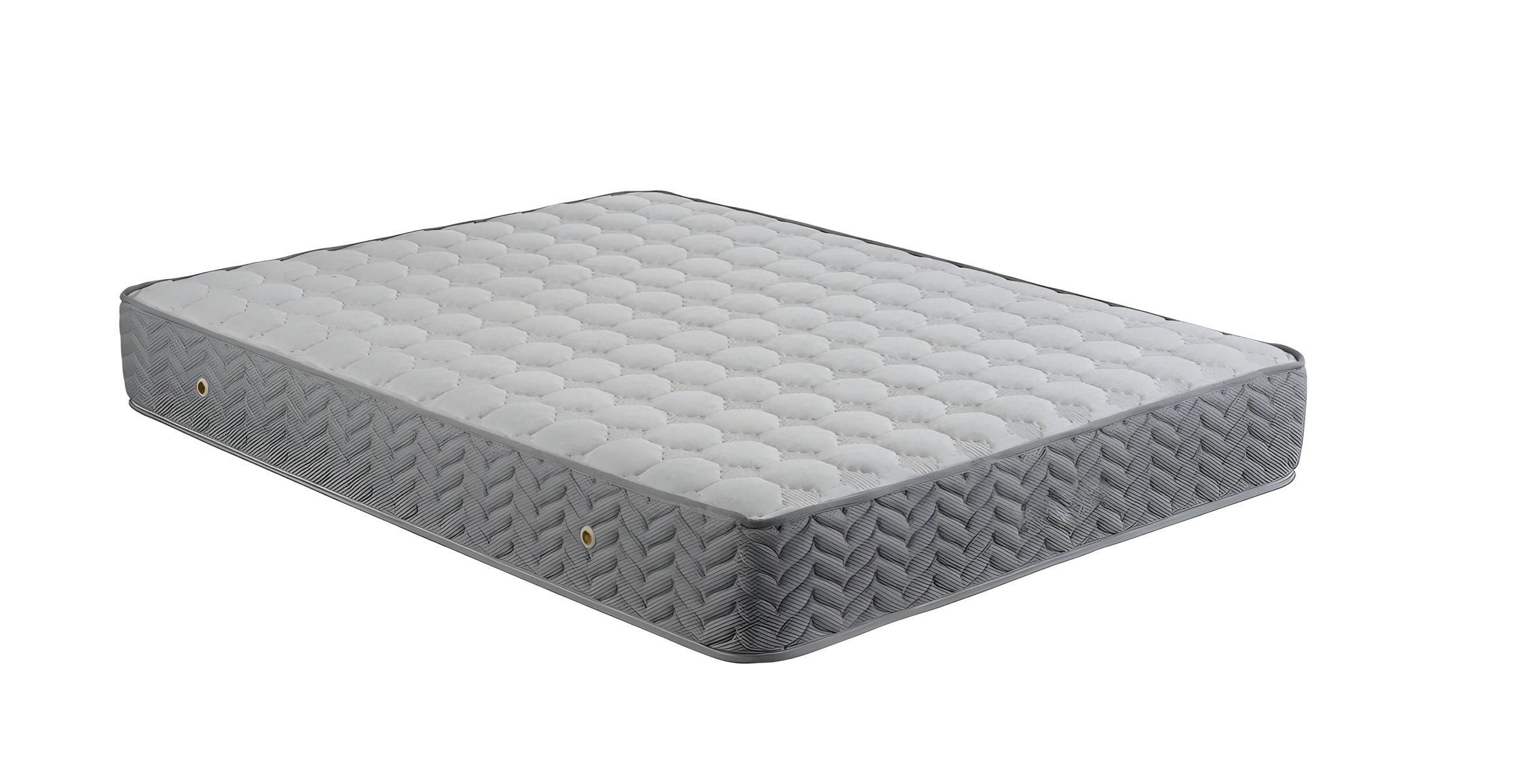 Gray textile mattress for restful sleep and modern design.
