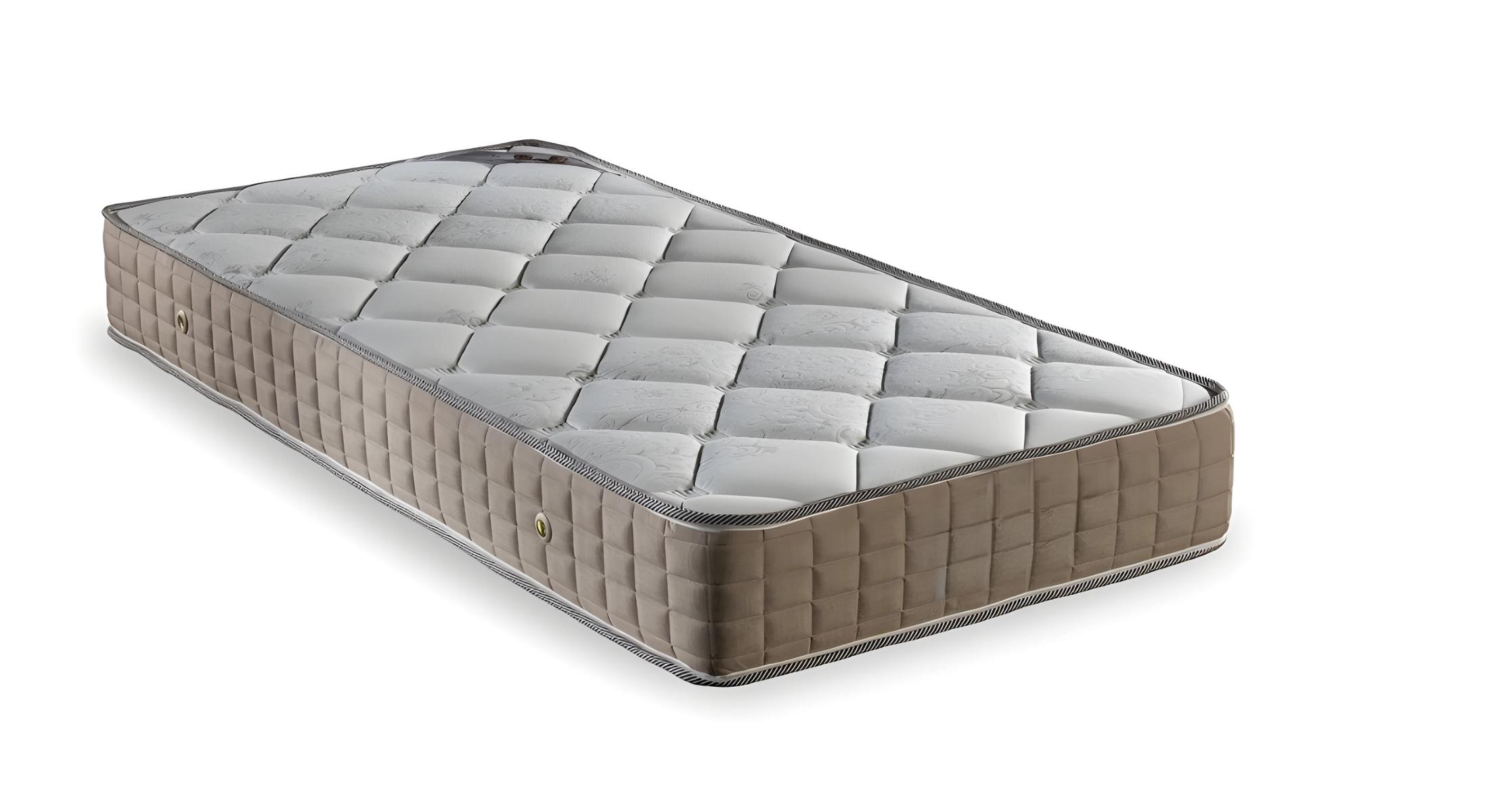 Beige textile mattress with comfort and support.