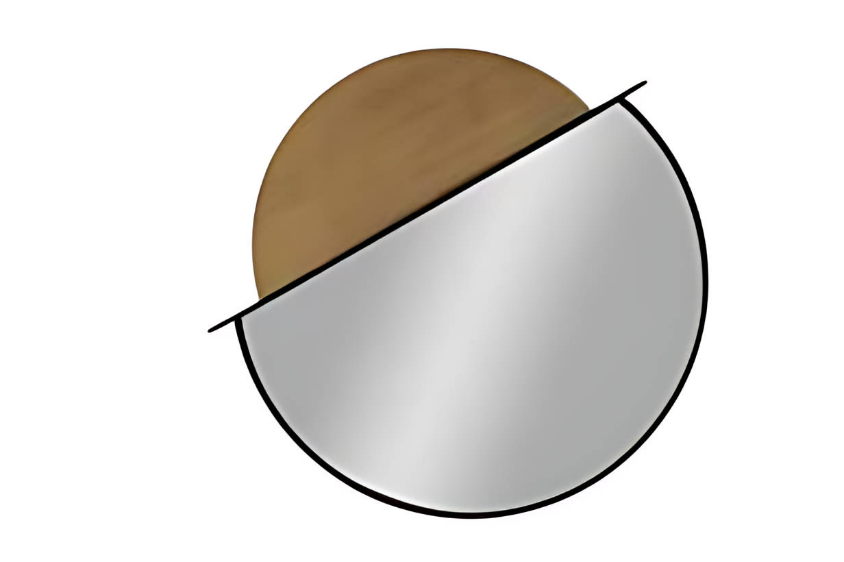 Round wall mirror in a modern style – versatile and elegant mirror.