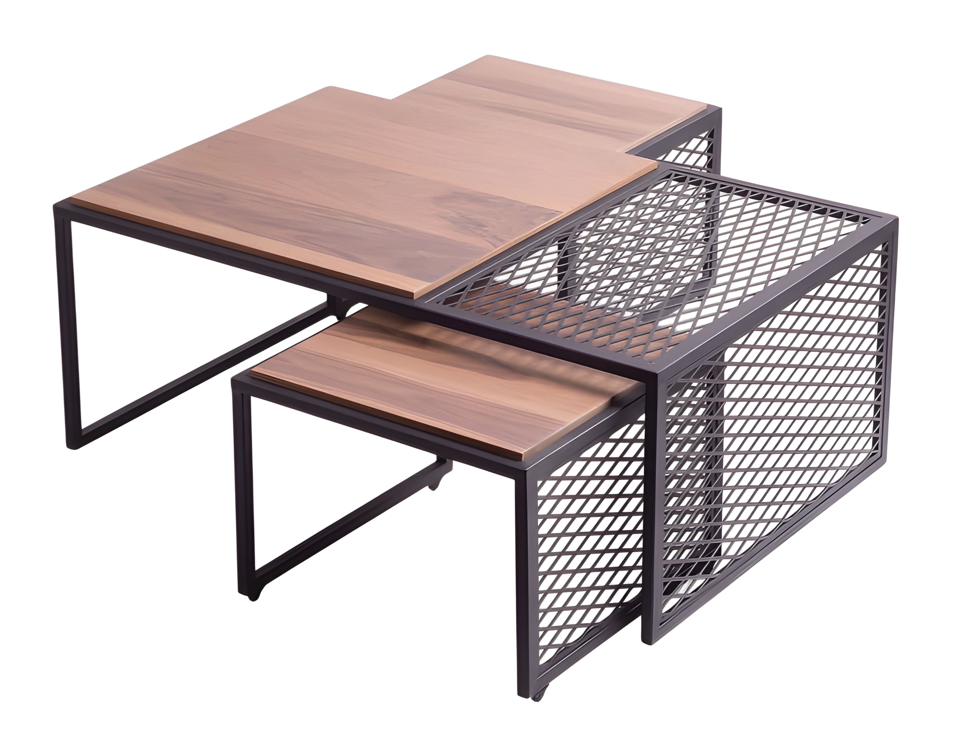 Elegant brown wooden table in modern design