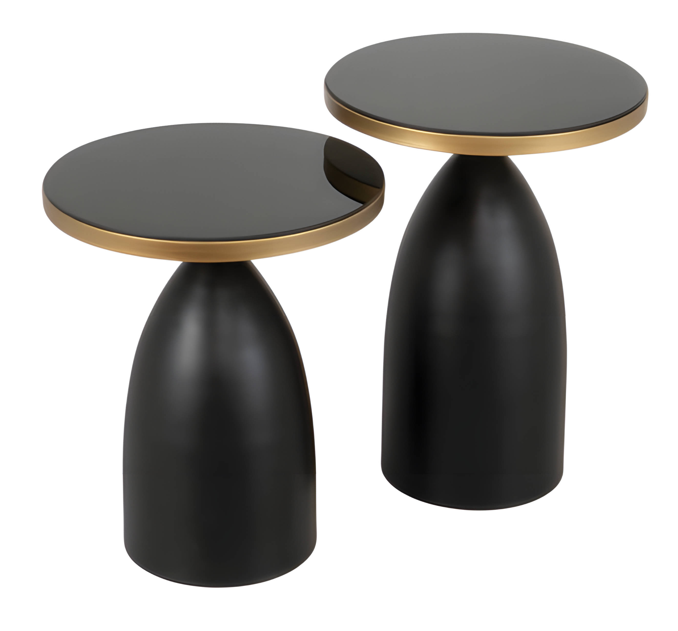 Modern black wooden table, elegant wooden side table.