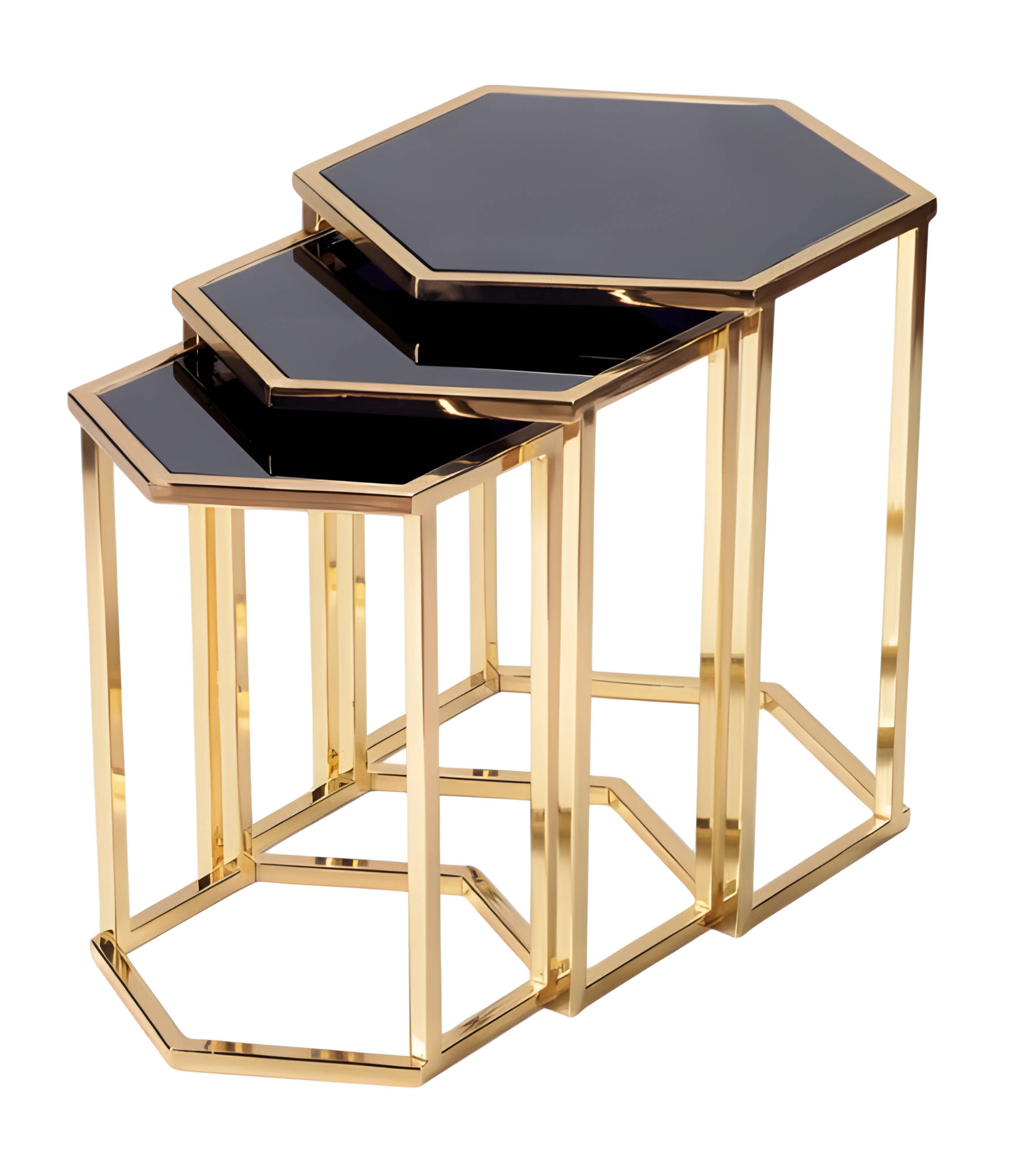 Gray wooden side table in a modern style.