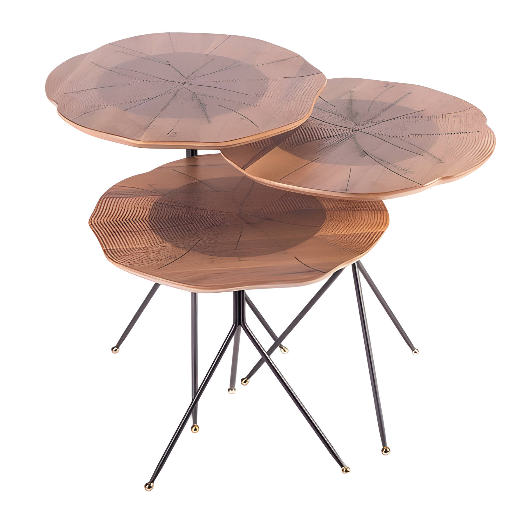 Side Table Wood Beige Modern Elegant