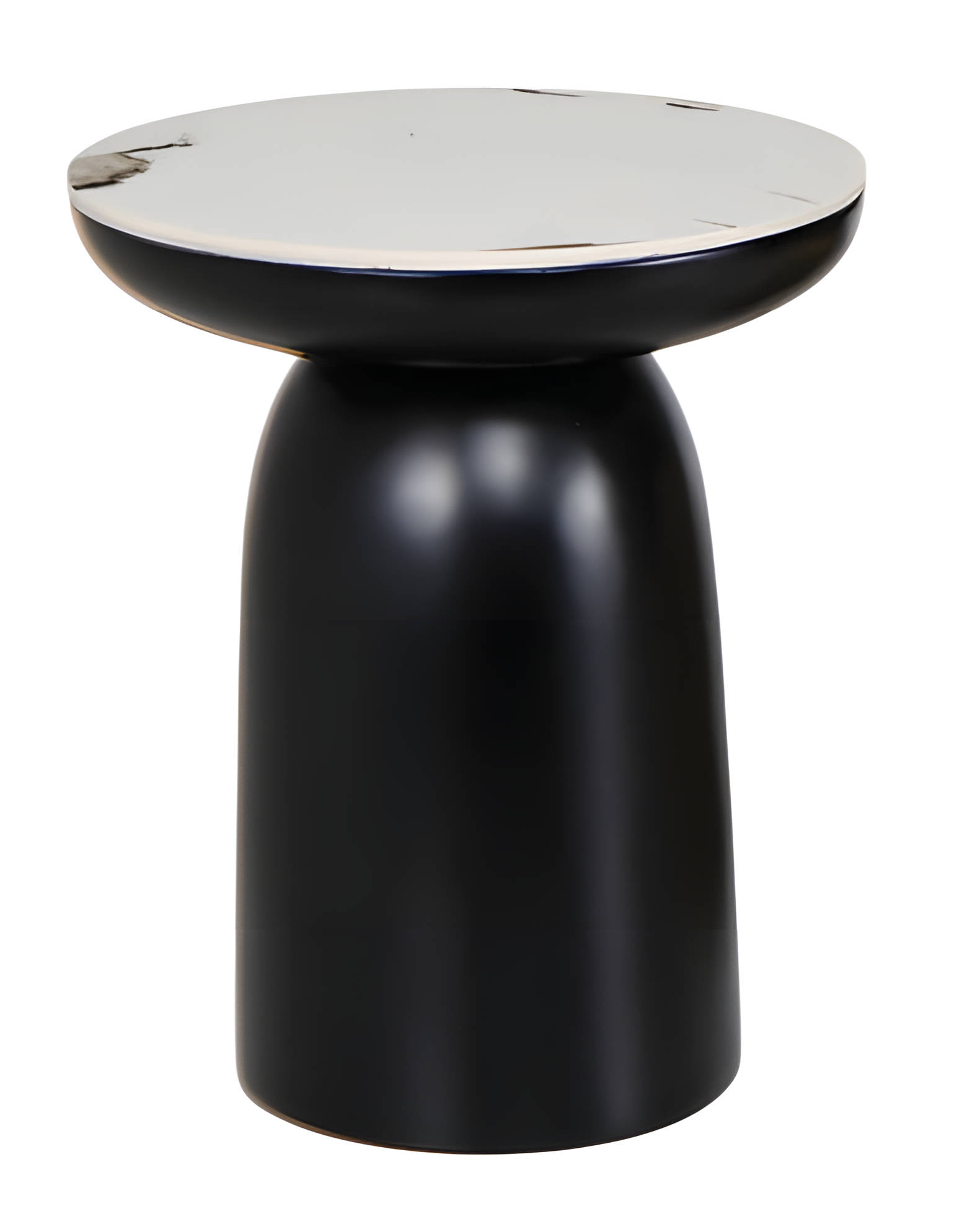 Elegant black side table made of wood in a timeless design.
