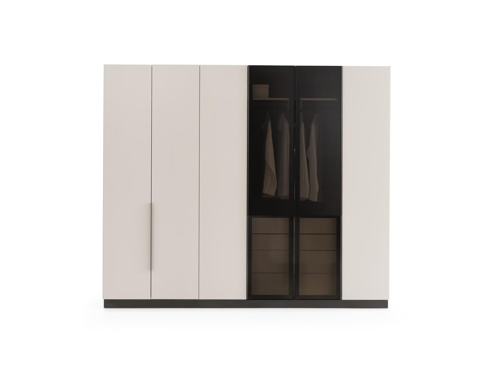Modern wooden wardrobe in beige