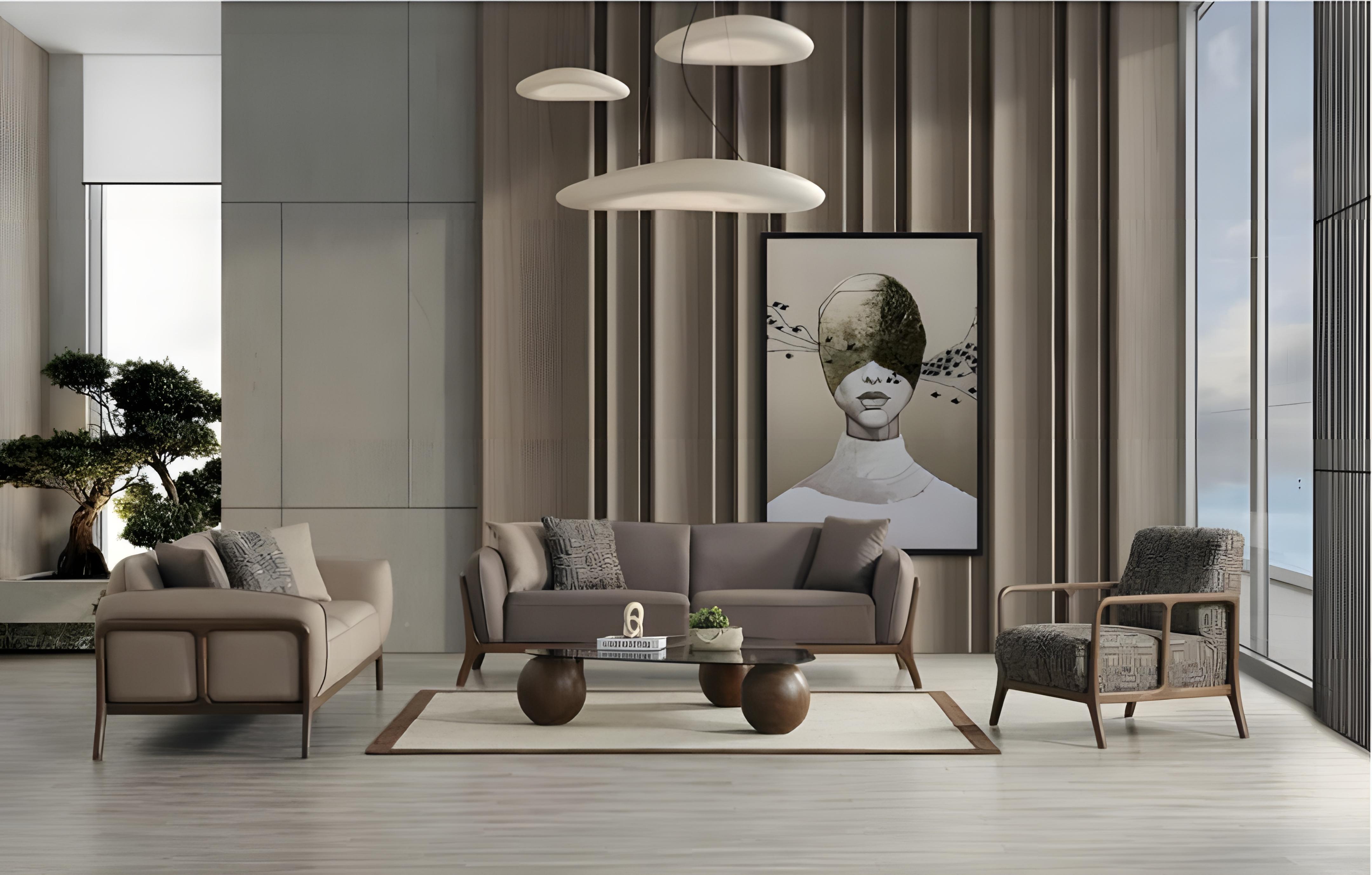 Elegant sofa set with armchair – sofa suite seating group couch