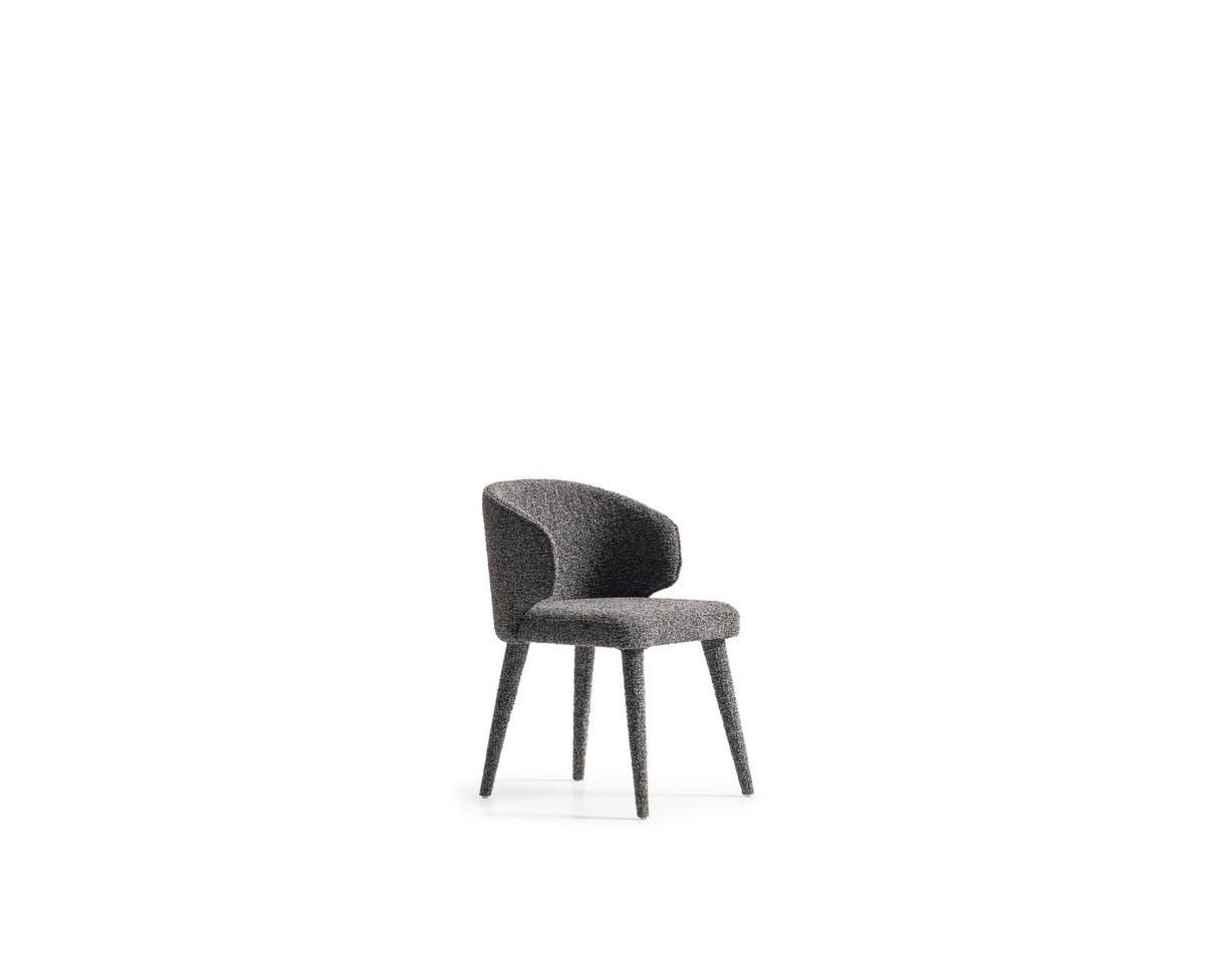 Gray wooden chair in modern design