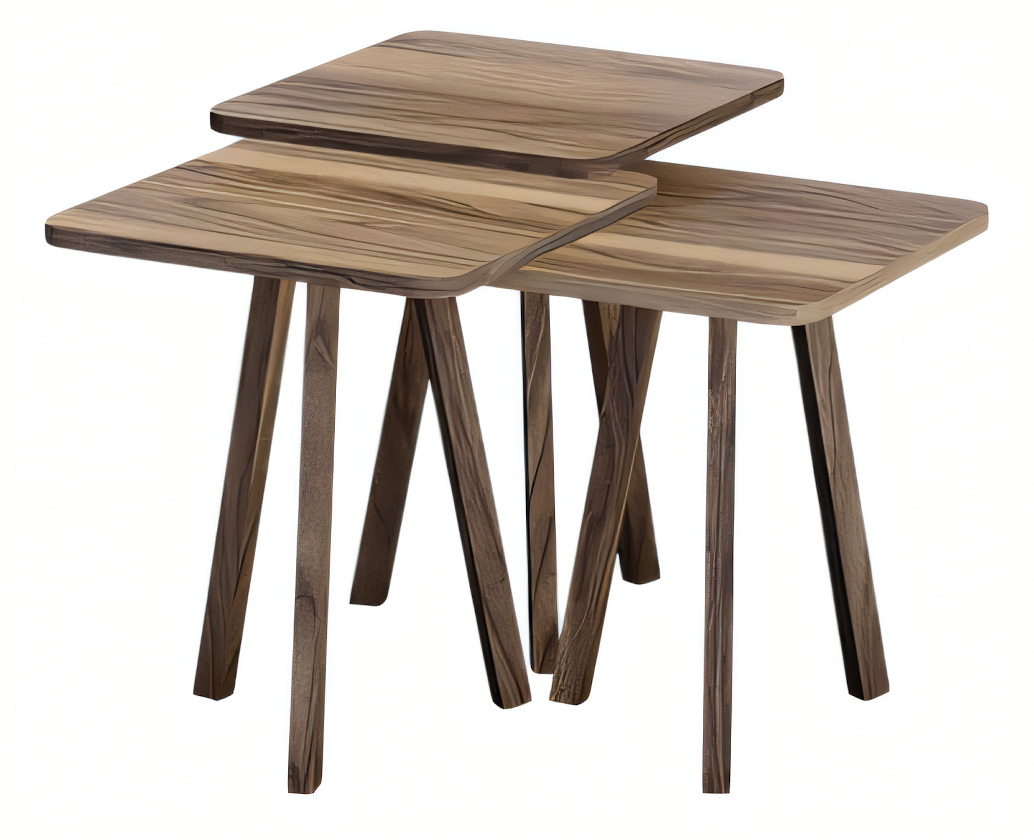 Elegantes braunes Holztisch-Set in zeitlosem Design