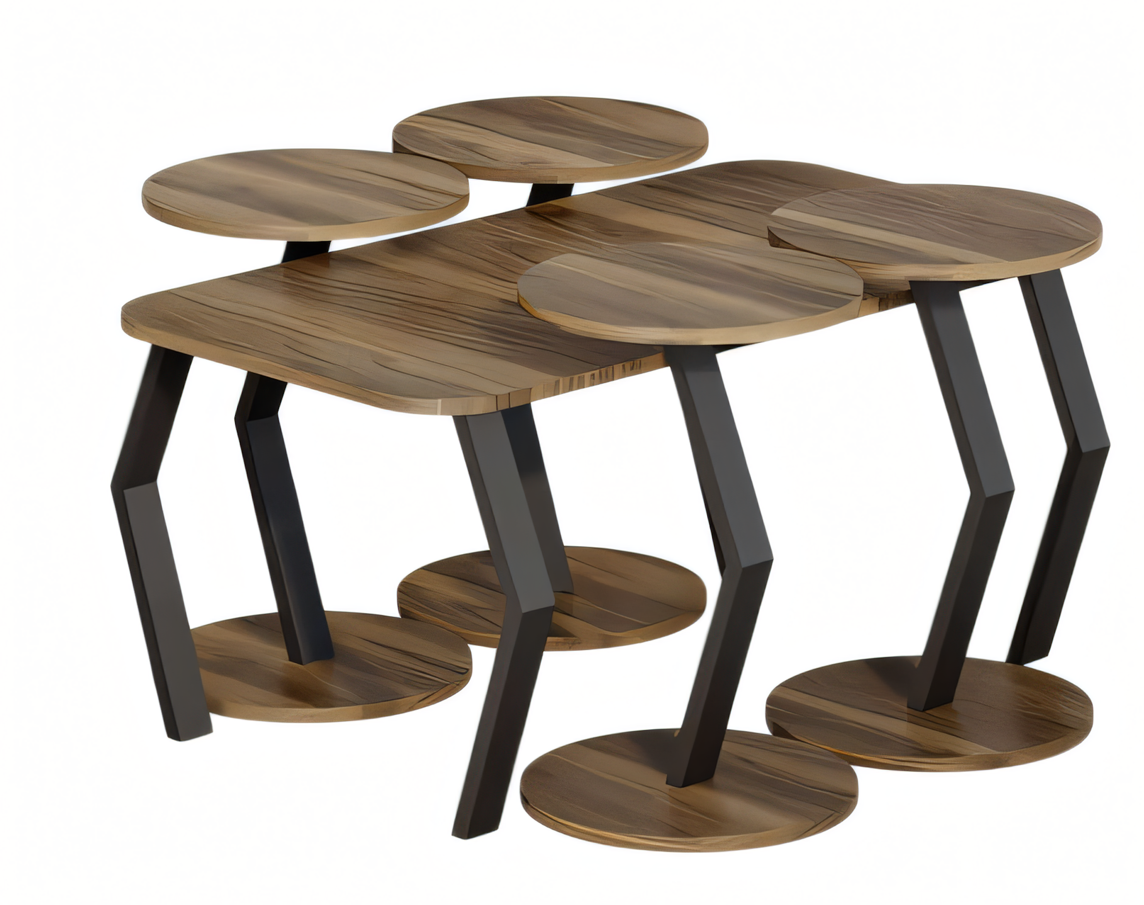 Eleganter brauner Holztisch mit modernem Design