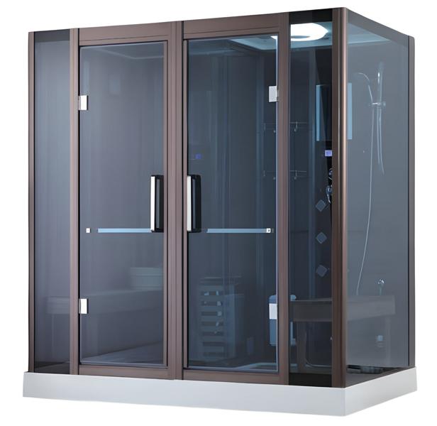 Dampfbadkabine Sauna-Duschkombination Saunakabine Wellnessdusche 200x130 cm