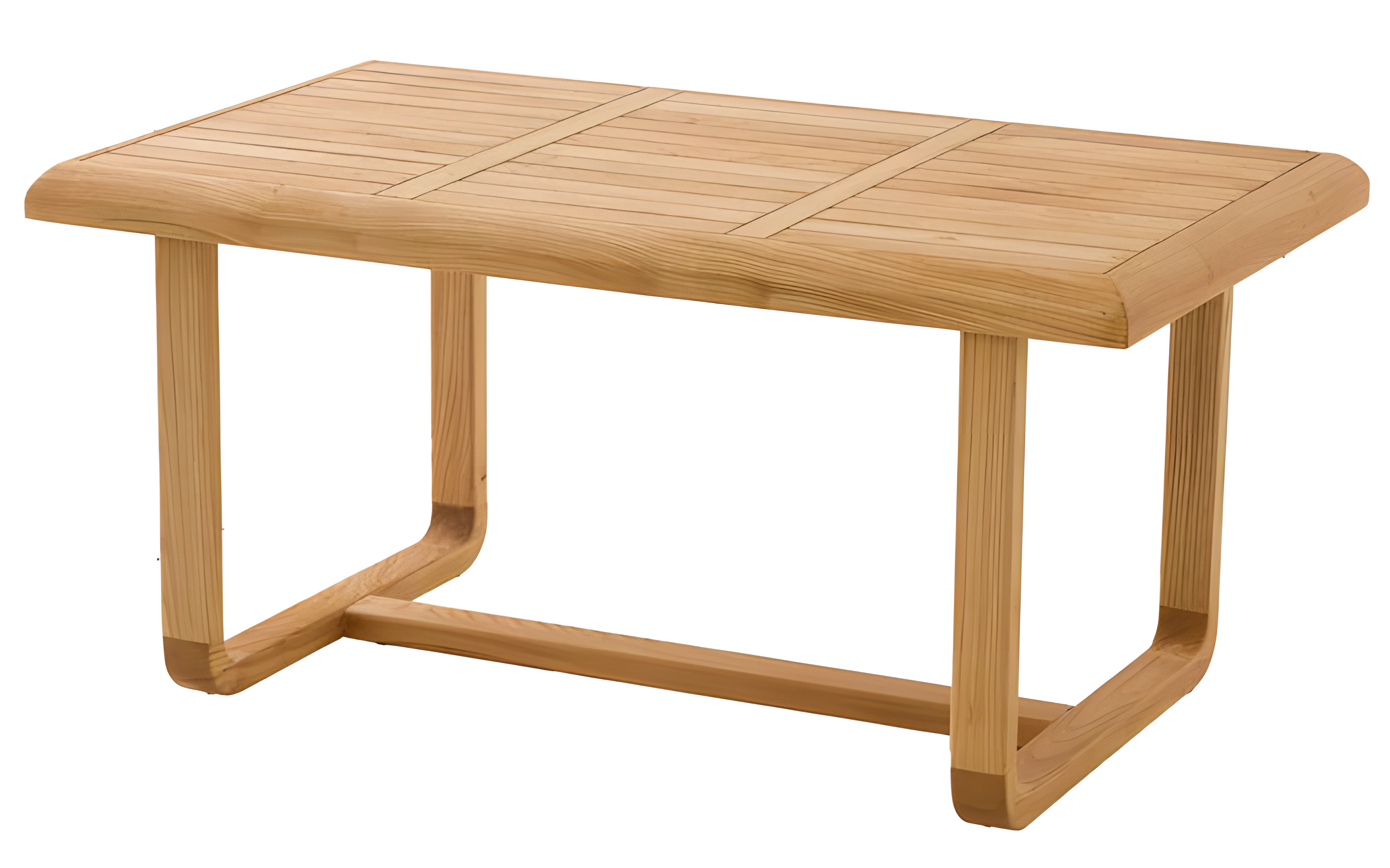 Elegant wooden dining table in brown for modern and rustic settings.