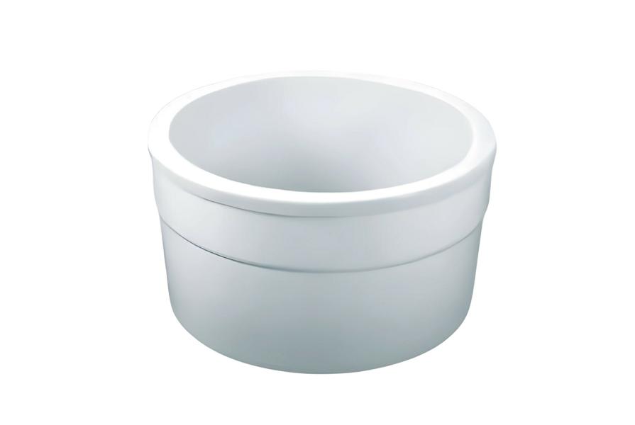 Round bathtub, comfort tub, space-saving tub, design tub, 120x120 cm.