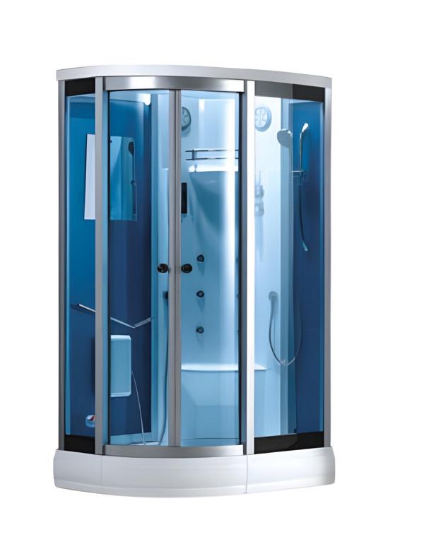 Shower box shower cabin comfort shower glass cabin shower space wellness shower 120x90 cm