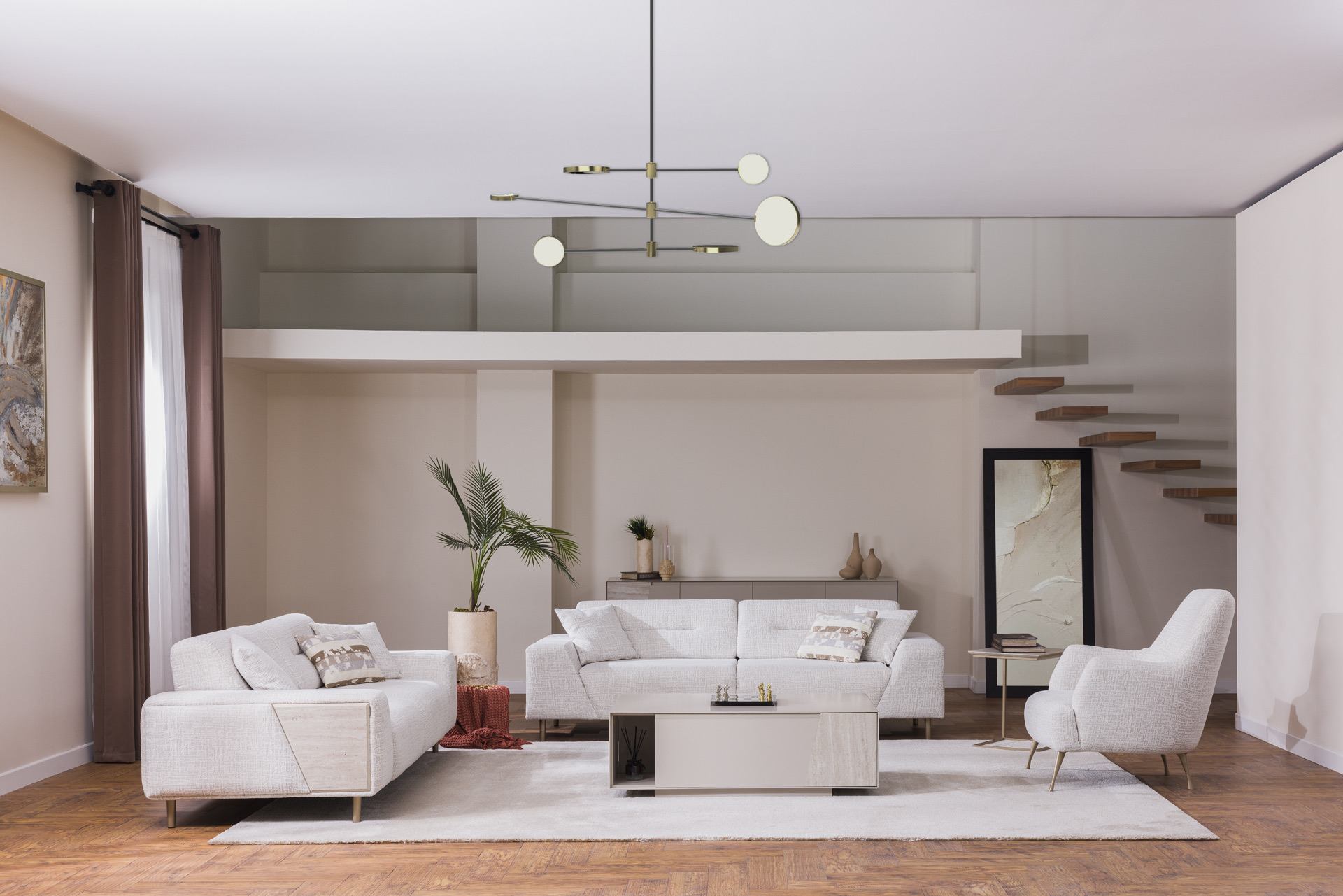 Living Room Set Elegant Accent in the Interior Uniting Simplicity and Style