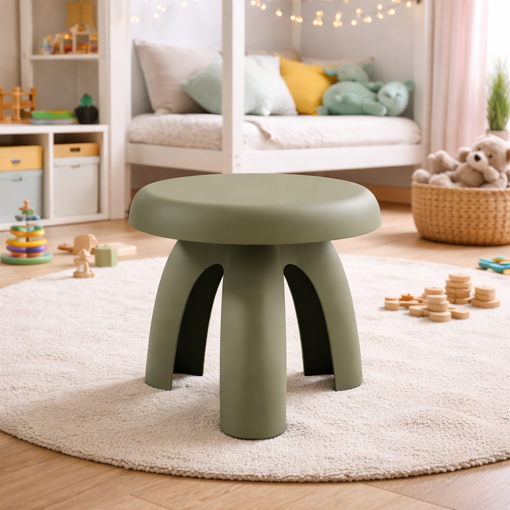 Children\'s stool in green, stable, safe and ideal for playing