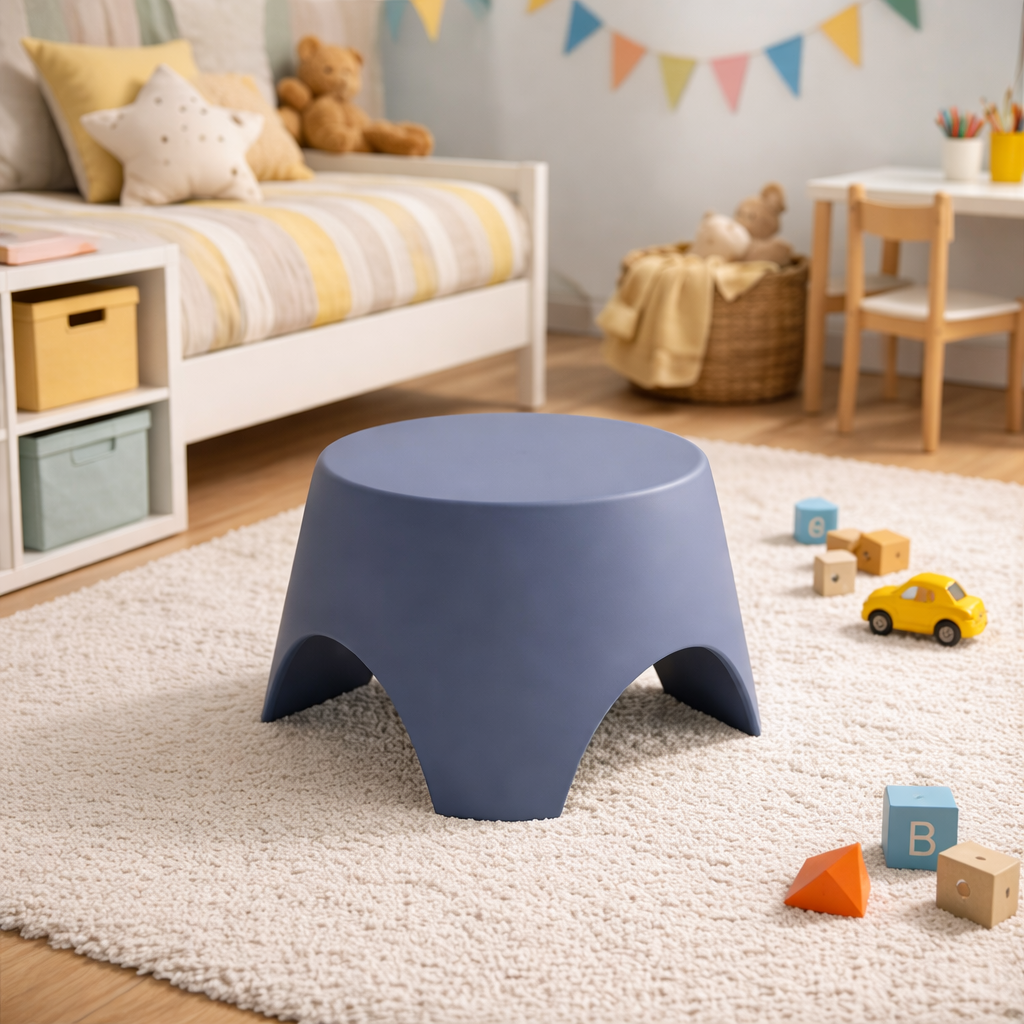 Children\'s stool in blue, stable, safe and perfect for play and children\'s rooms