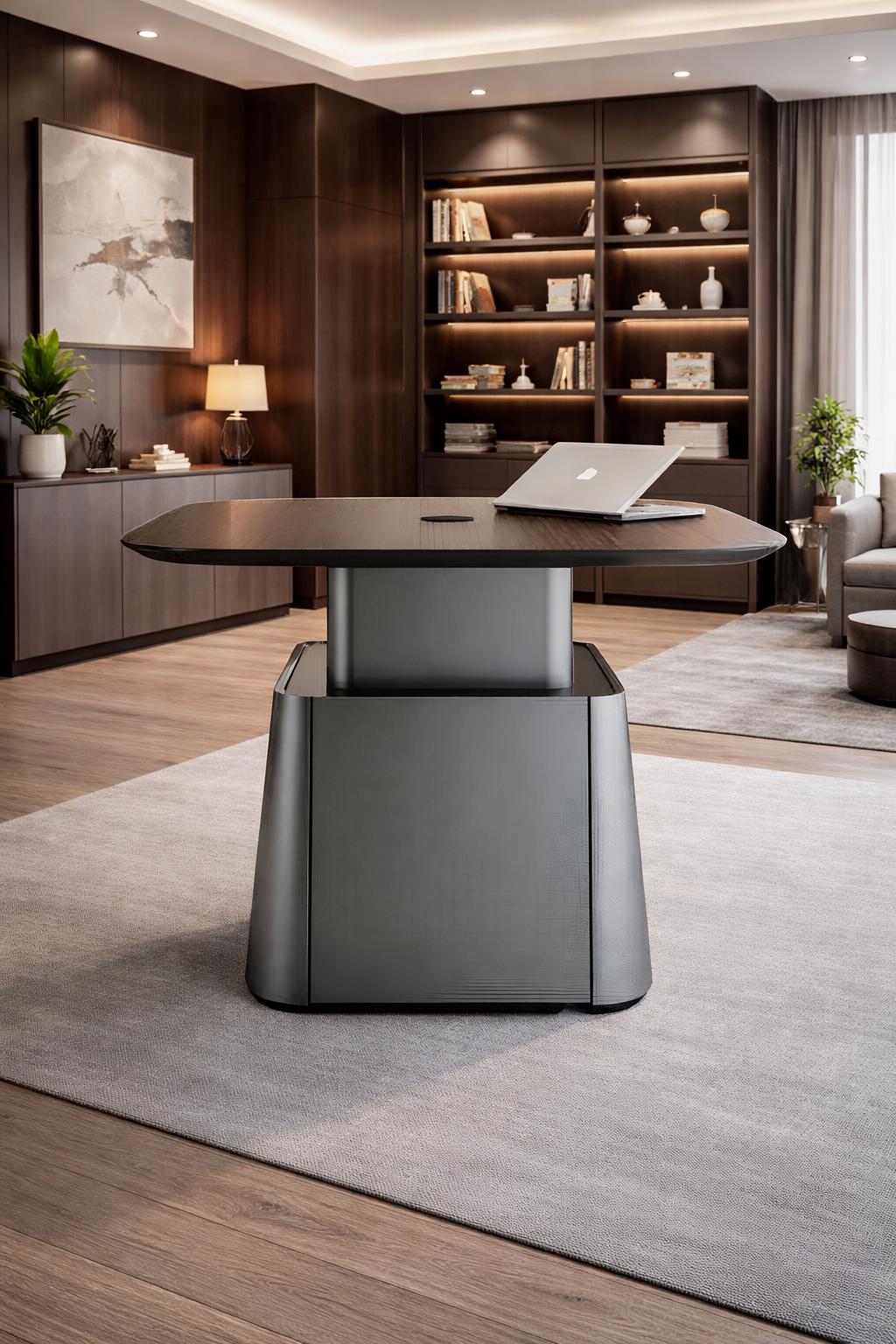 Modern office table with sideboard - elegant office set