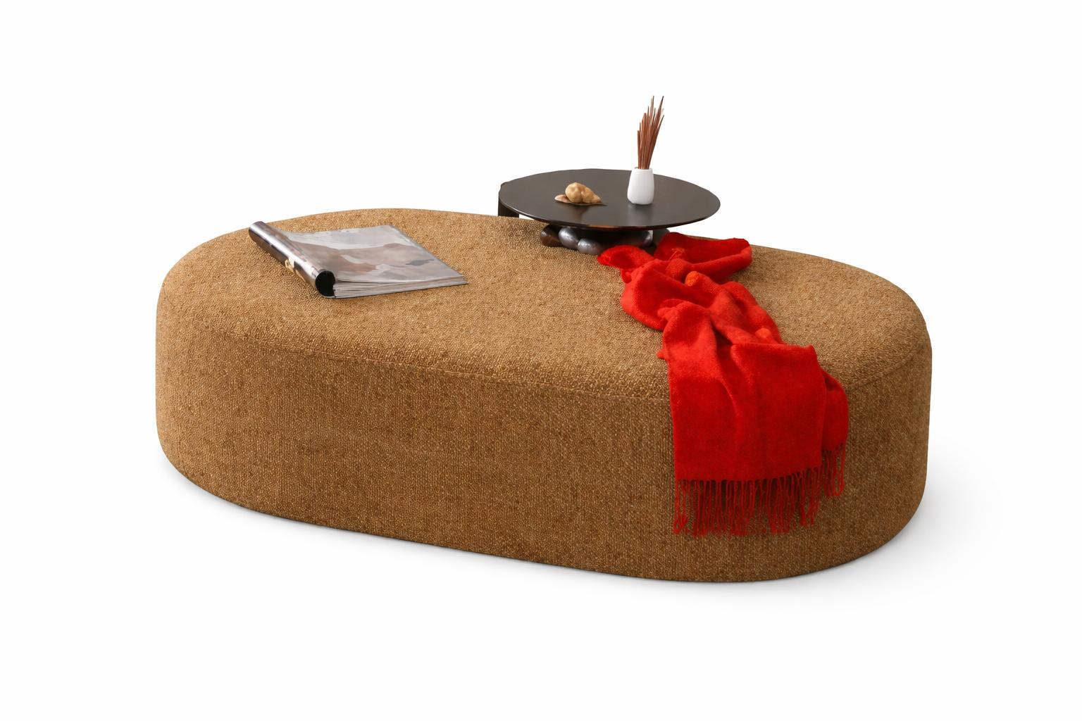 Brown luxurious upholstered stool designer storage stool noble furniture