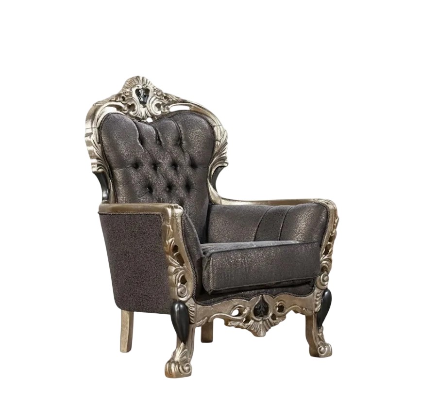 Classic armchair made of robust wood with an ergonomic design