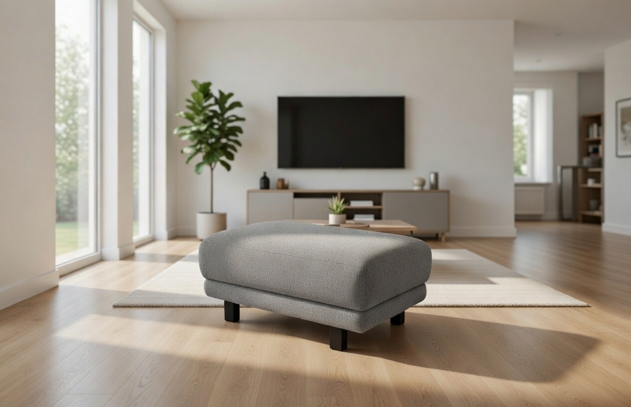 Gray textile stool living room stool designer textile cover