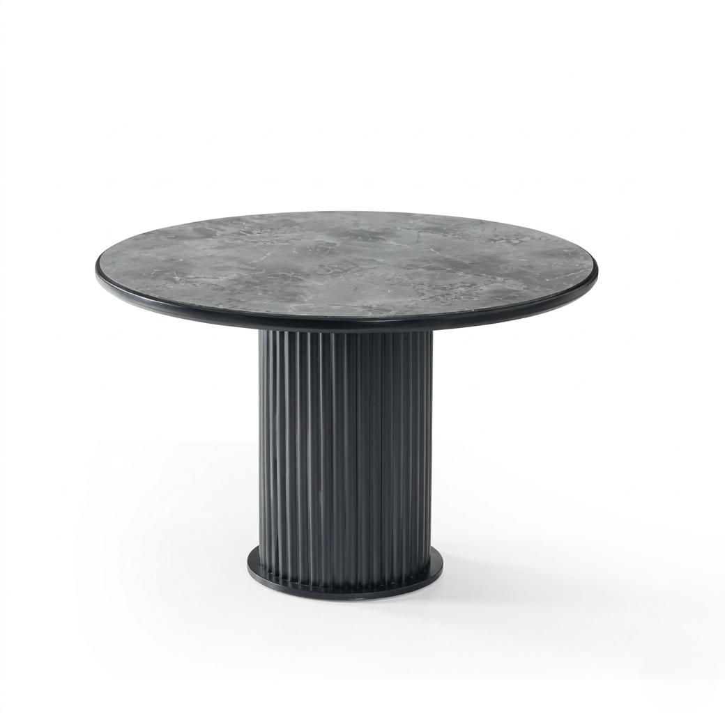 Dining table marble comfortable modern black round comfortable stylish