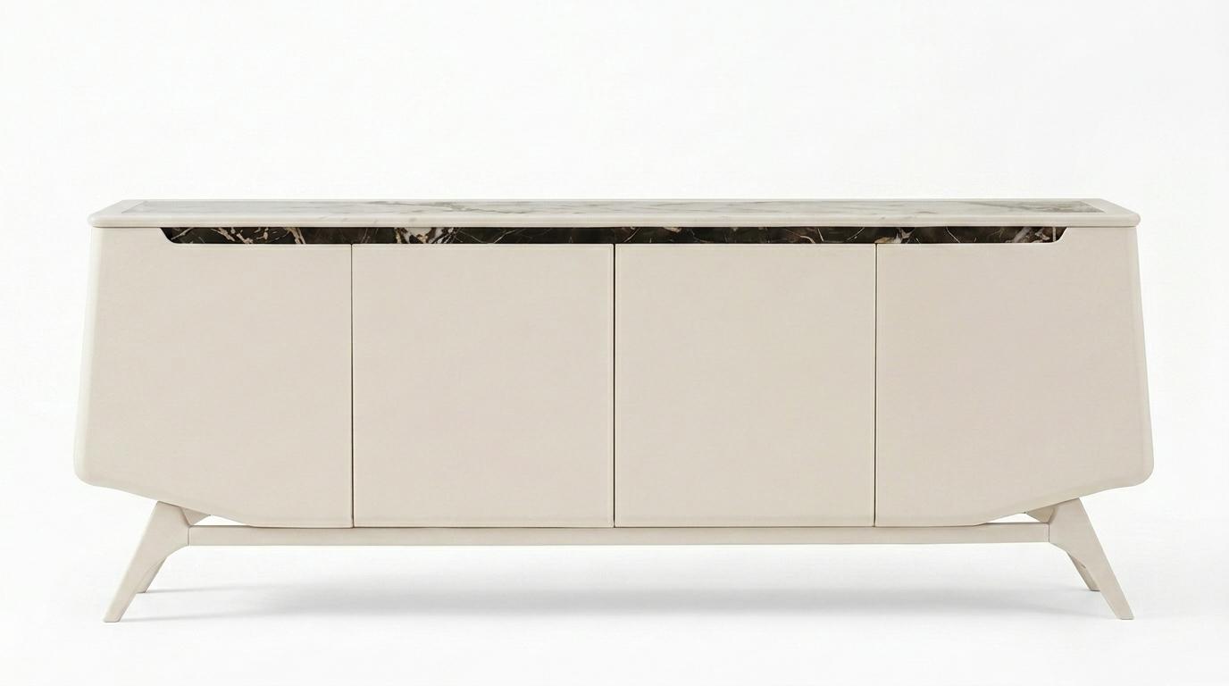 Console style modern color beige new comfortable living room practical